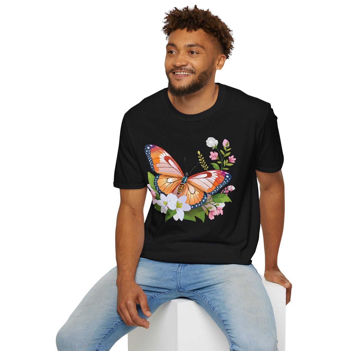 Butterfly Shirt Unisex T Shirt Gildan 64000 Softstyle 100 Percent Ring Spun Cotton