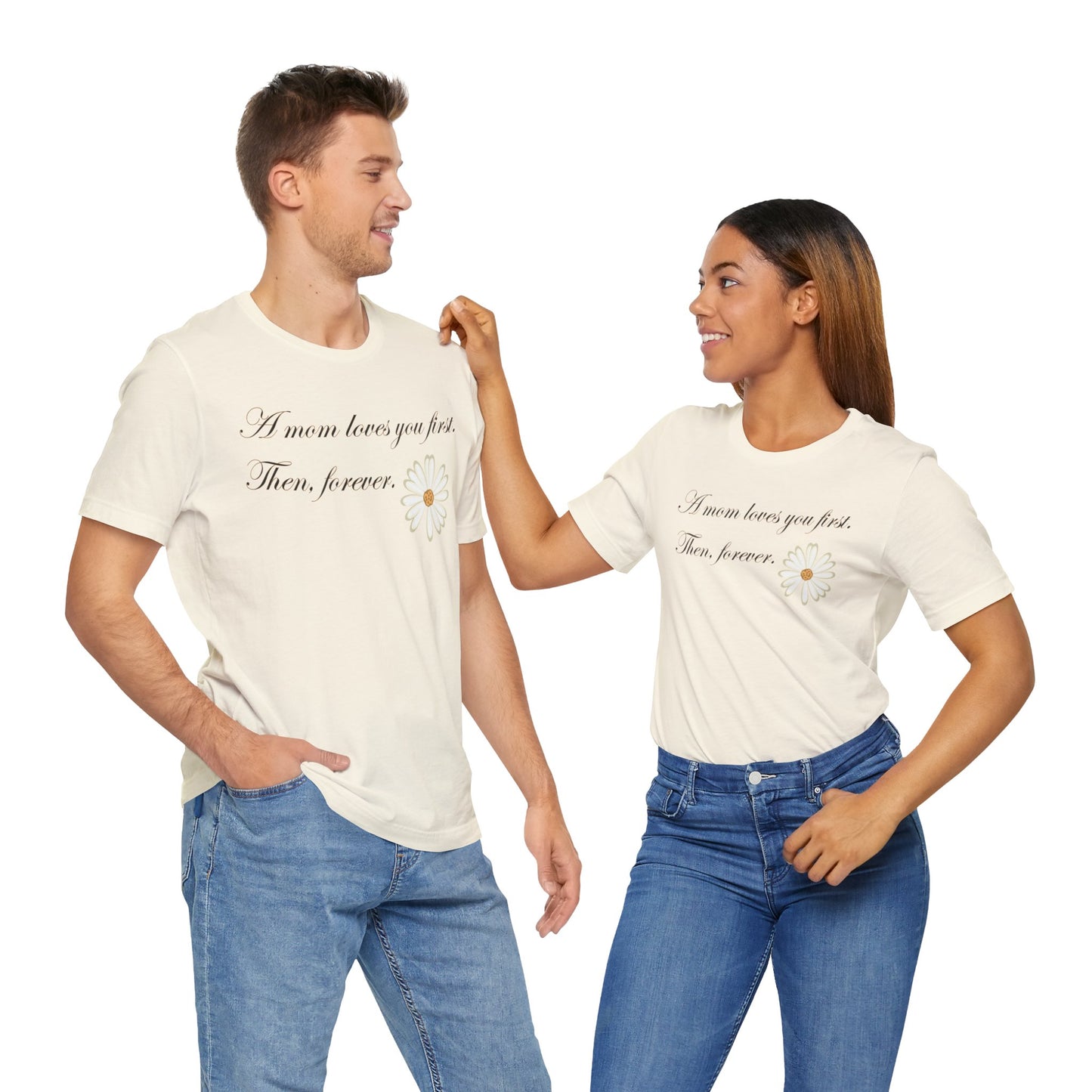 T-shirt unisexe en coton avec signature de maman