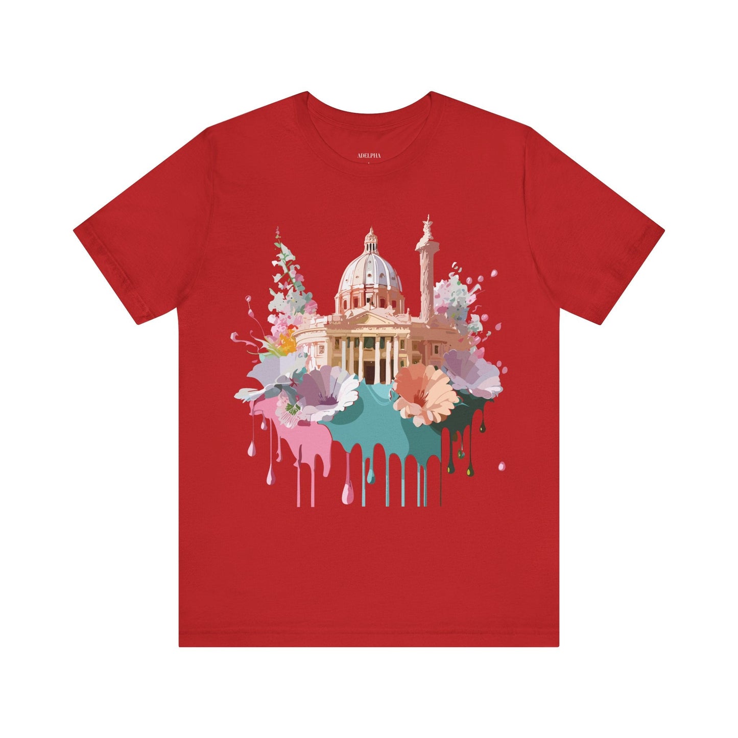 Tourist Shirt Rome Graphic Tee Unisex Jersey Short Sleeve Art Design By Adelpha Artwork