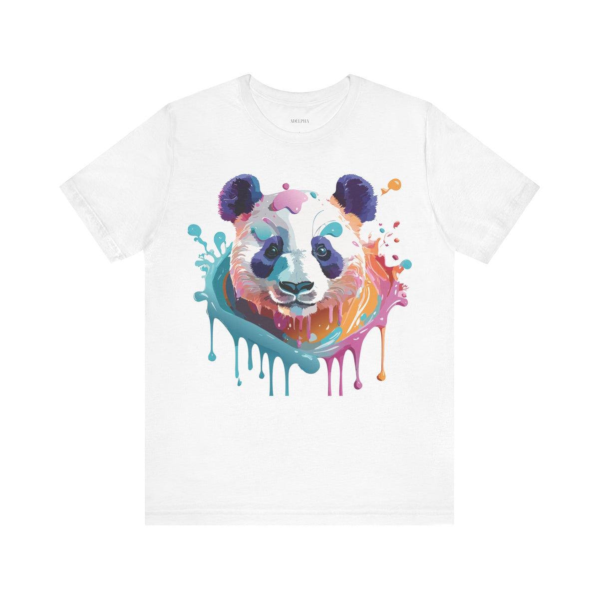 Panda Graphic Unisex Cotton Bella+Canvas Tee with Art Animal Design e145