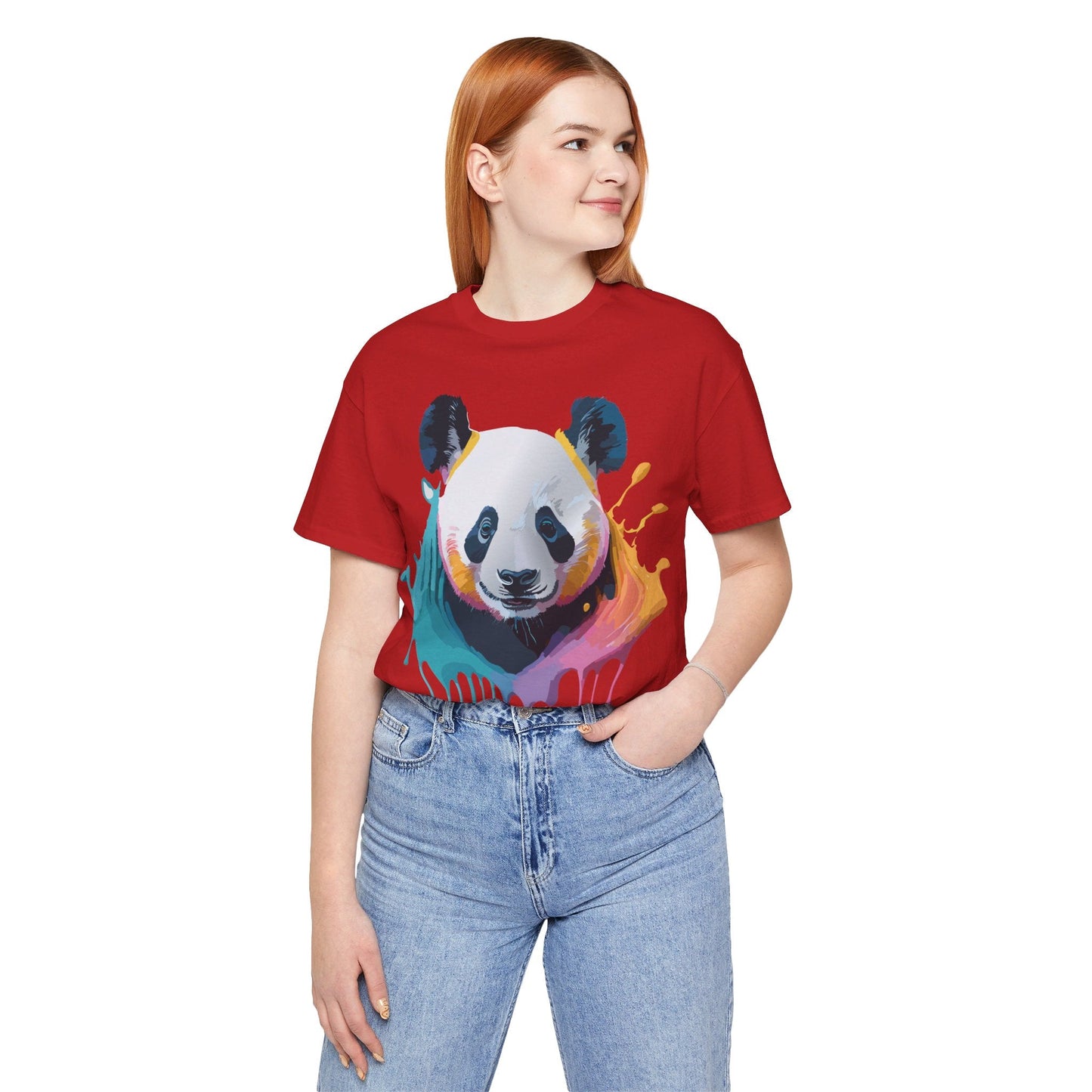 Panda Graphic T Shirt Unisex Jersey Short Sleeve Vintage Inspired Art Tee by Adelpha