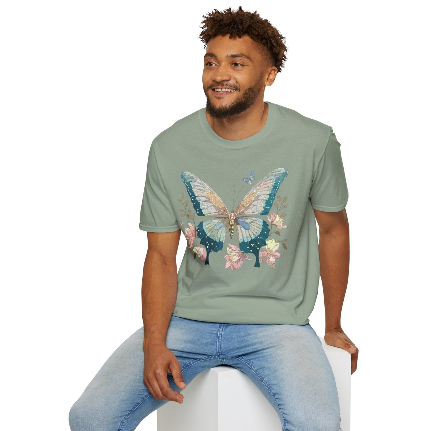 Butterfly T Shirt Unisex Softstyle Short Sleeve Gildan 64000 Monarch Inspired Shirt