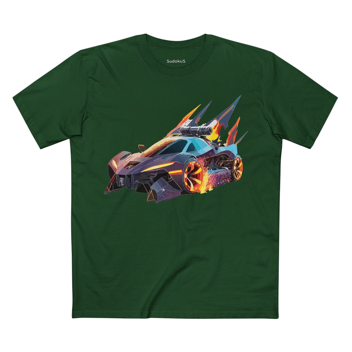 Car Graphic Unisex 100 Cotton Staple Tee 1