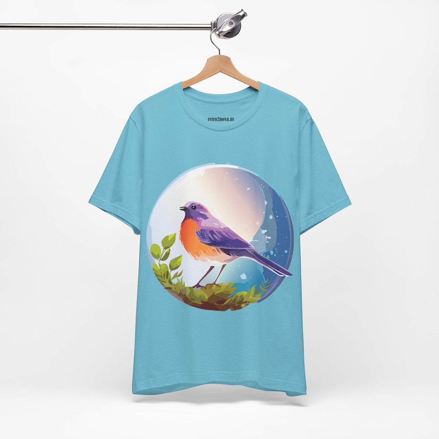 Unisex Animals And Bird Shirt Graphic Cotton T Shirt With Original Retro2Nova Art Premium Short Sleeve Tee
