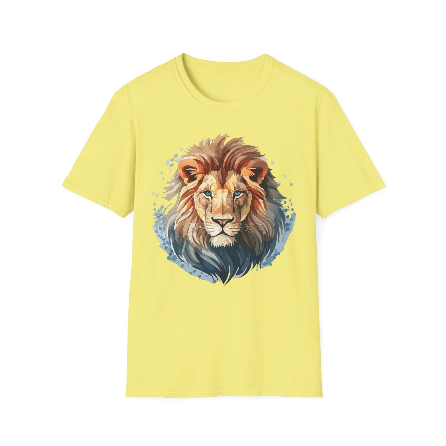 Unisex Lion Shirt Floral Lion Tee Gildan Softstyle 64000 Tee