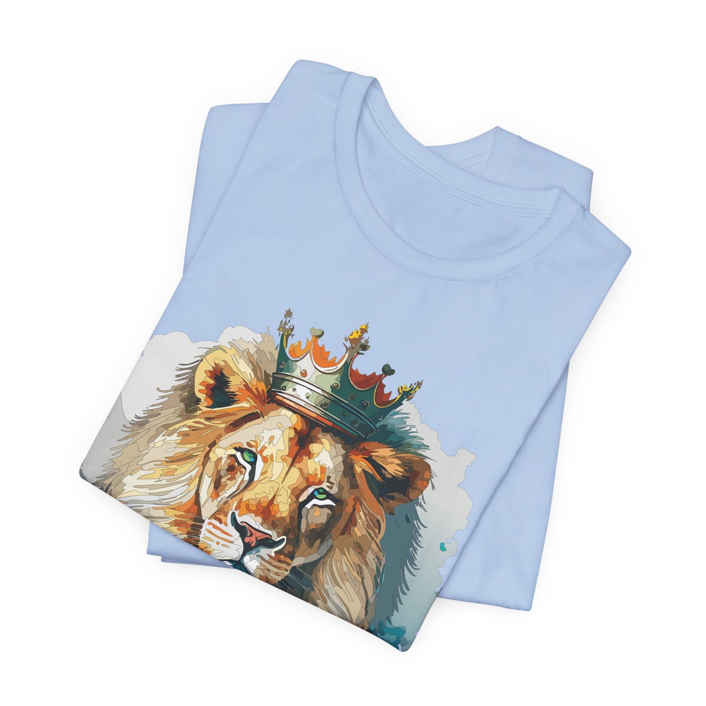 Unisex King Lion Tee, Animal Shirt, Tee Shirt with Lion, Crown T-Shirt, Animal King Tees, Crown Shirt, Safari T-Shirt 3