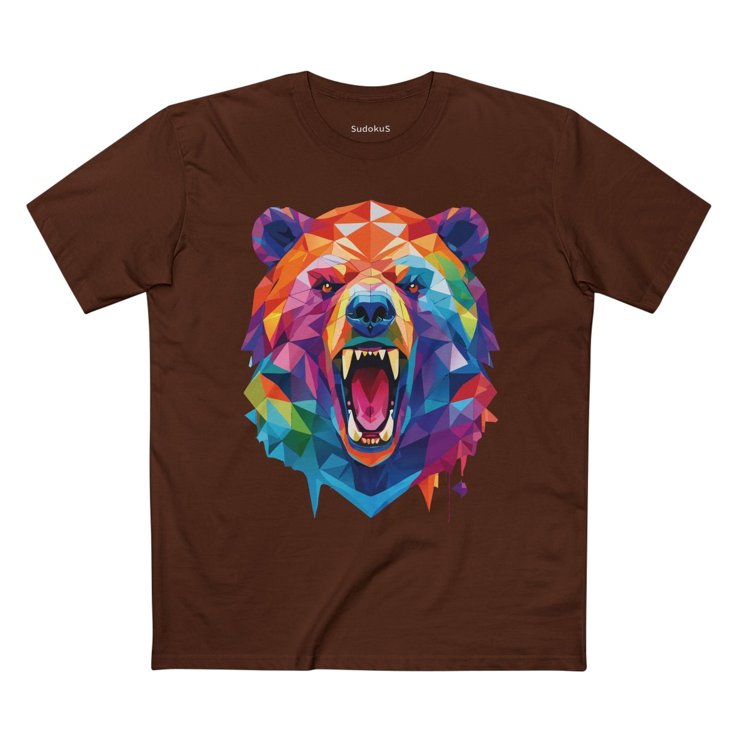 Bear Graphic Unisex 100 Cotton Staple Tee with Animal Design Artwork 15