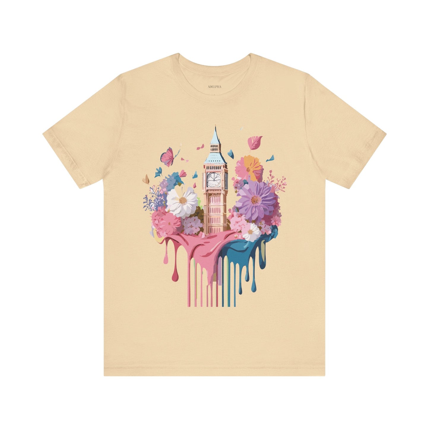 Adelpha London Tourist Unisex Graphic Tee Vintage Inspired Art Design Short Sleeve Shirt