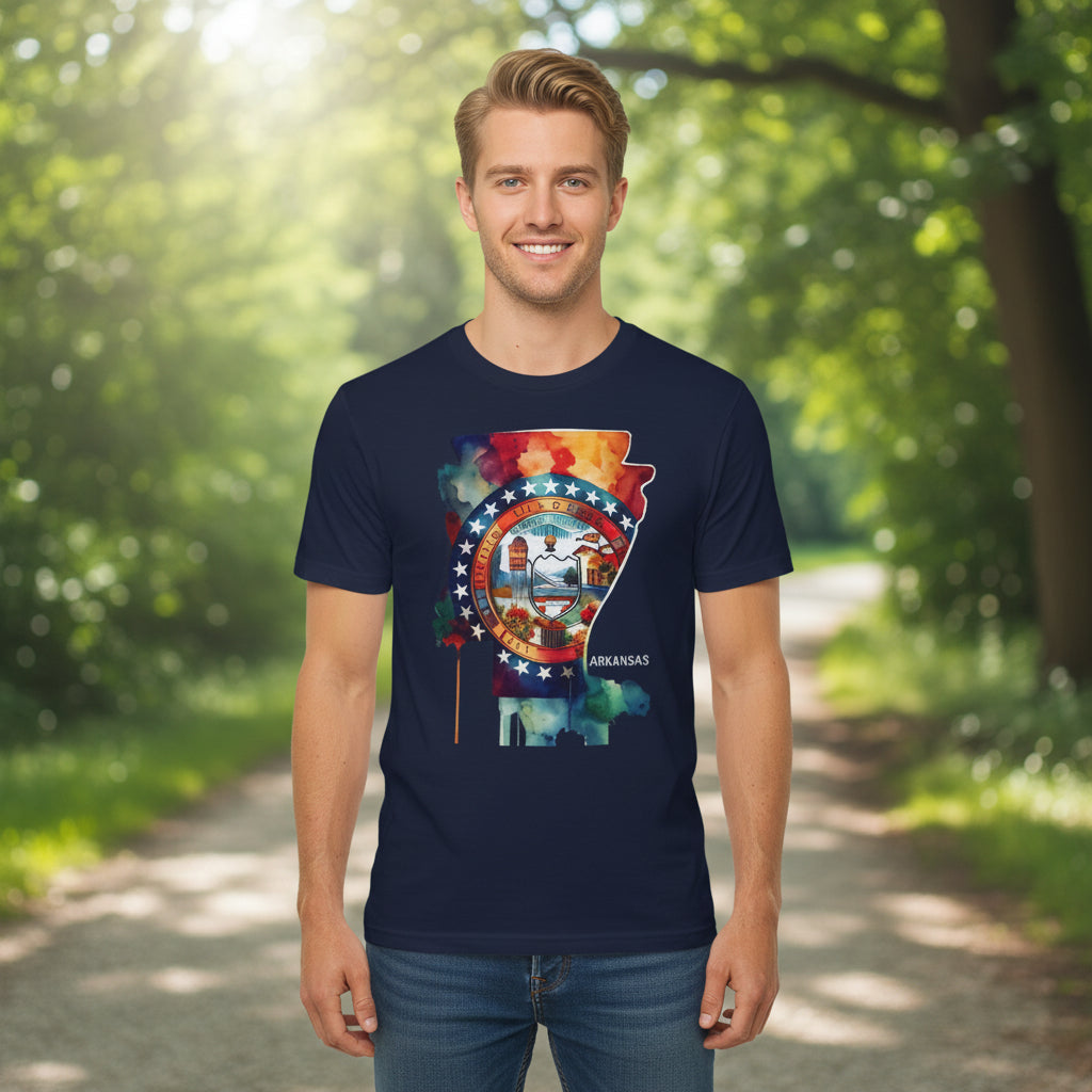 Arkansas Graphic Unisex Cotton T‑Shirt 1