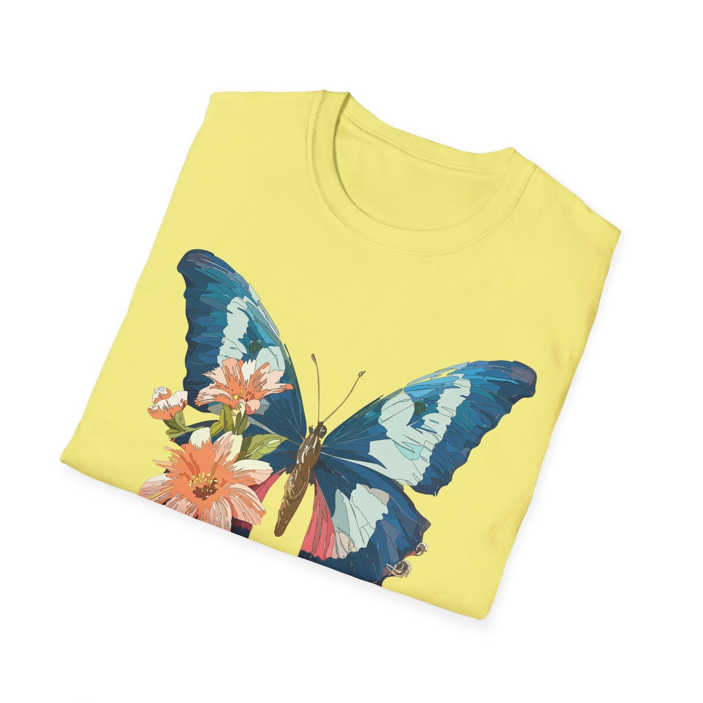 Butterfly Themed Unisex T Shirt Monarch Design Softstyle 64000 100 Cotton Tee For Everyday Comfort