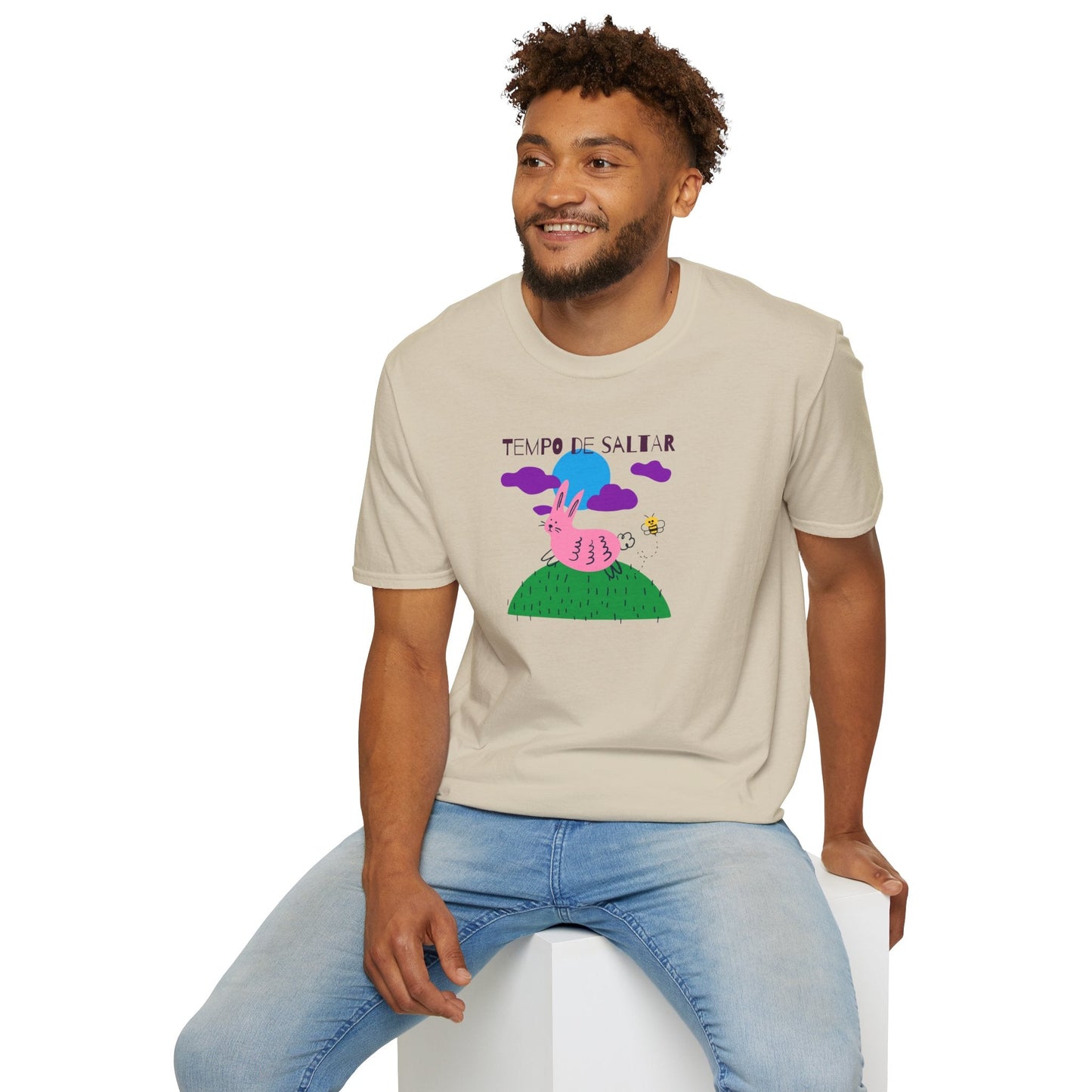 Funny Easter T Shirt Unisex Softstyle 64000 Art Design With Easter Prints 100 Percent Ring Spun Cotton