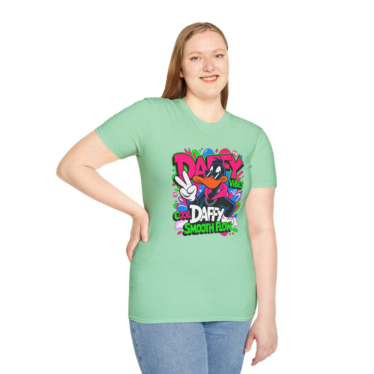 Unisex Cartoon T Shirt With Funny Animals Design Animation Tee Made From Softstyle Cotton