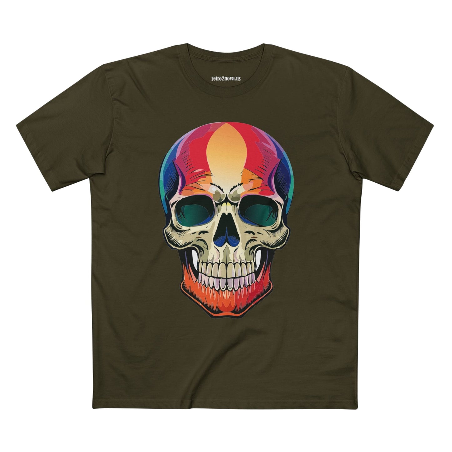 Skull Shirt Skeleton Shirt Unisex Premium Cotton Tee With Original Art Design Retro2Nova