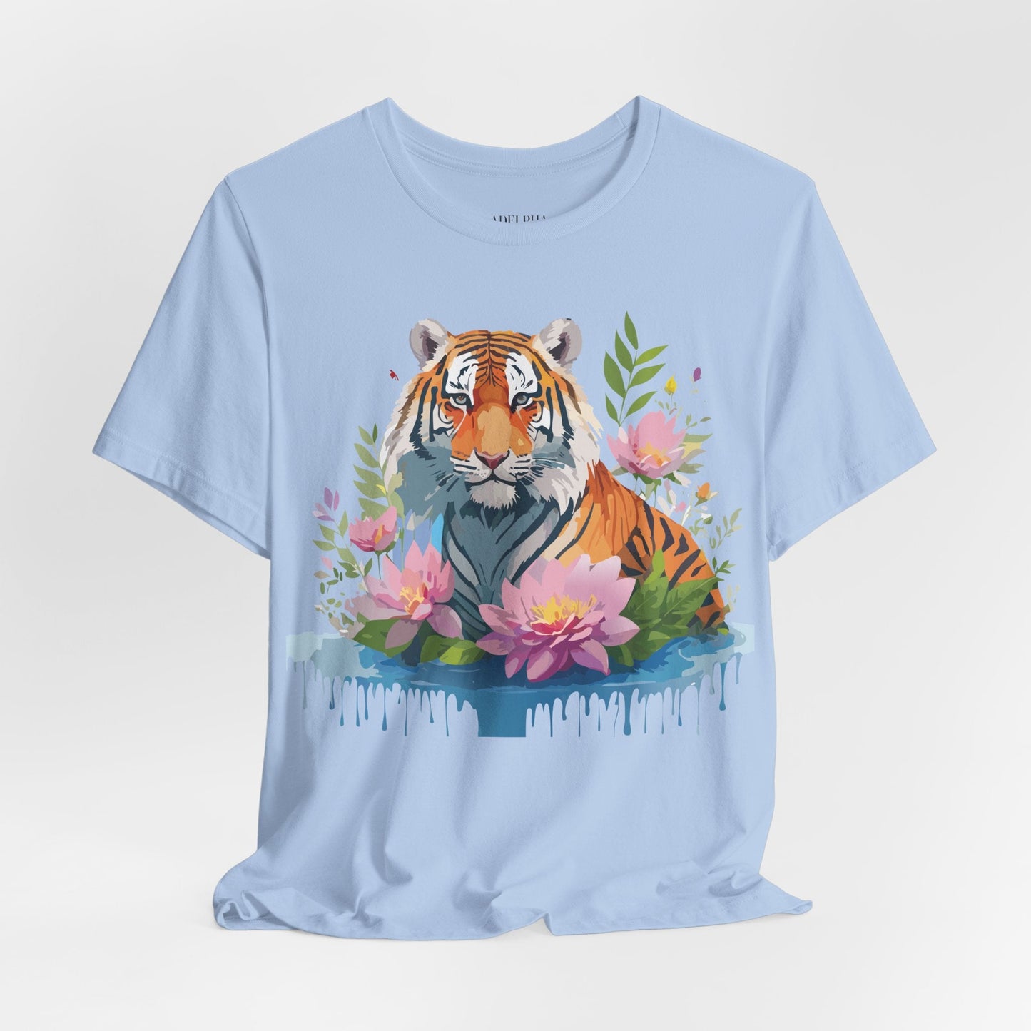 Tiger Graphic Tee Unisex Shirt By Adelpha Vintage Inspired Artwork Short Sleeve