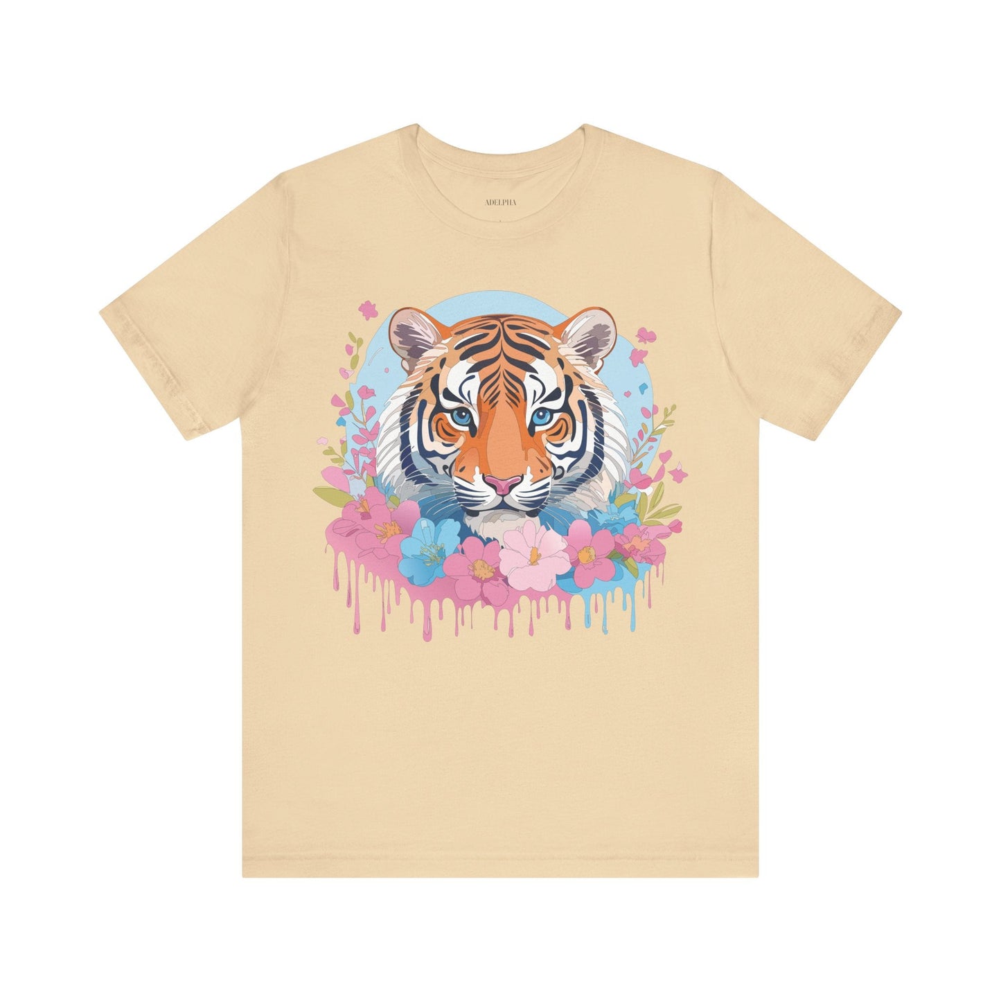 Tiger Graphic Tee by Adelpha Unisex Vintage Inspired Artwork Short Sleeve Shirt Edition