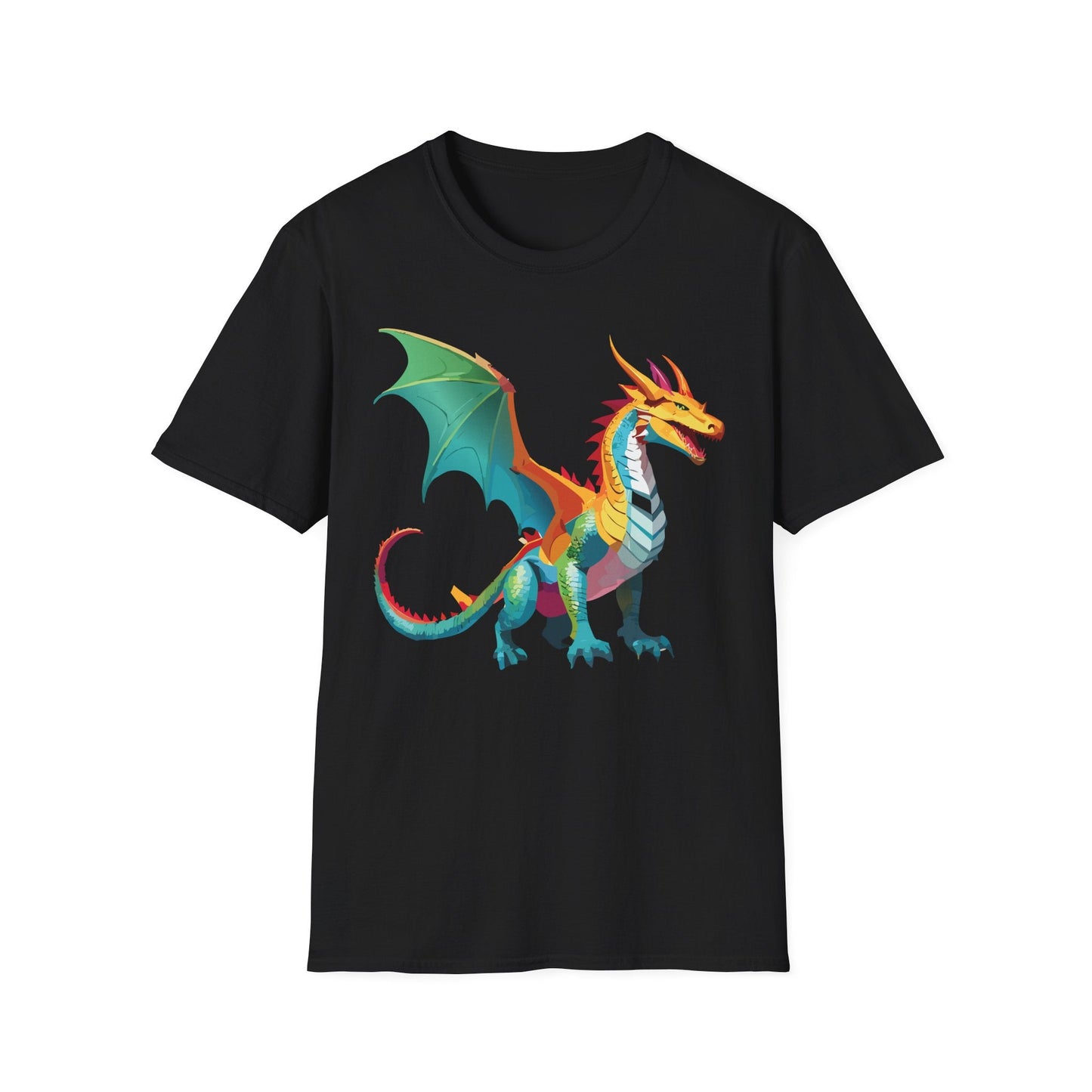 Dragon Graphic Unisex Cotton Softstyle Art Design Tee With Animals 8
