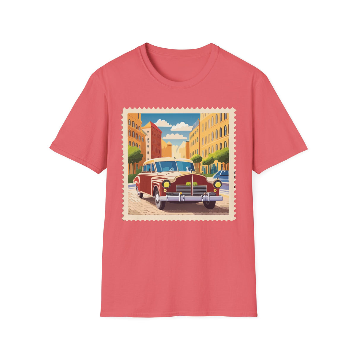 Vintage Convertible Car illustration T-Shirt | Retro City Street