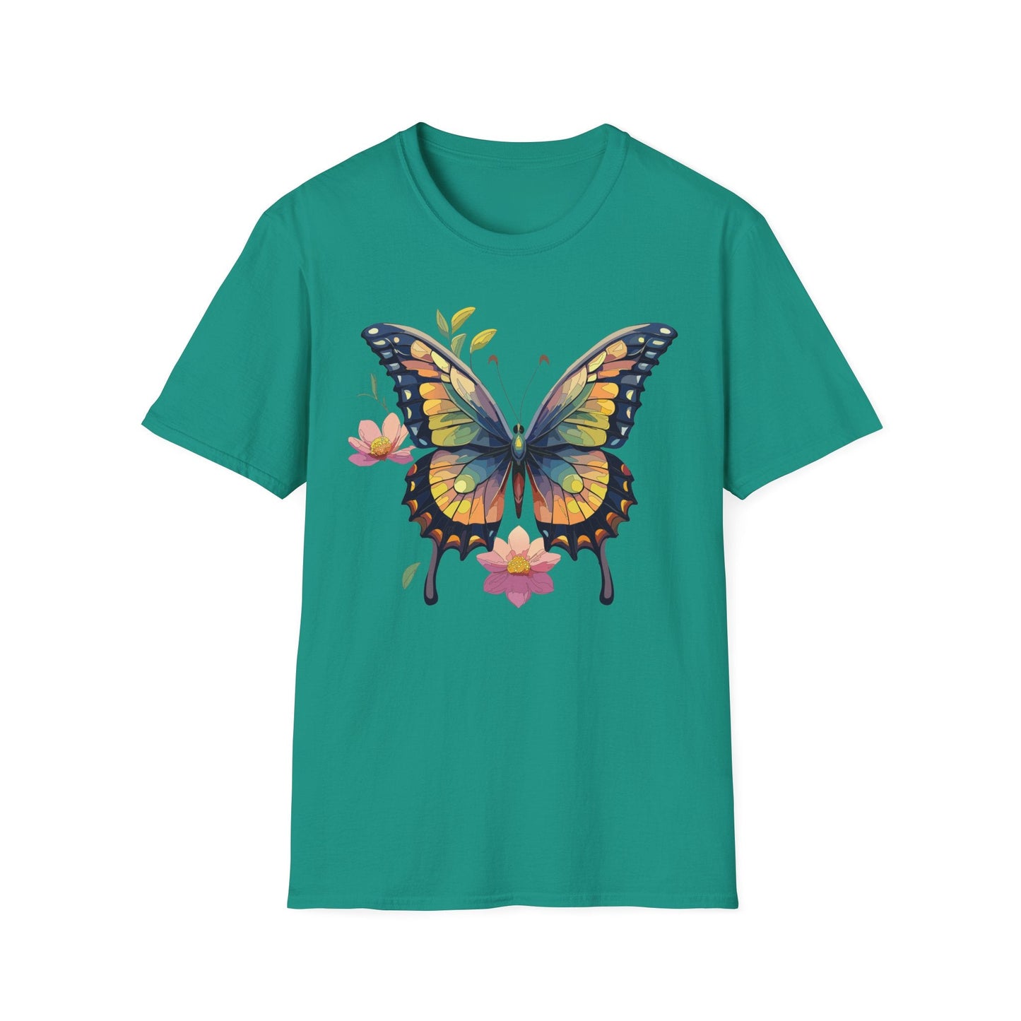 Butterfly Shirt Unisex Monarch Butterfly T Shirt Softstyle Cotton Tee One Hundred Percent Ring Spun