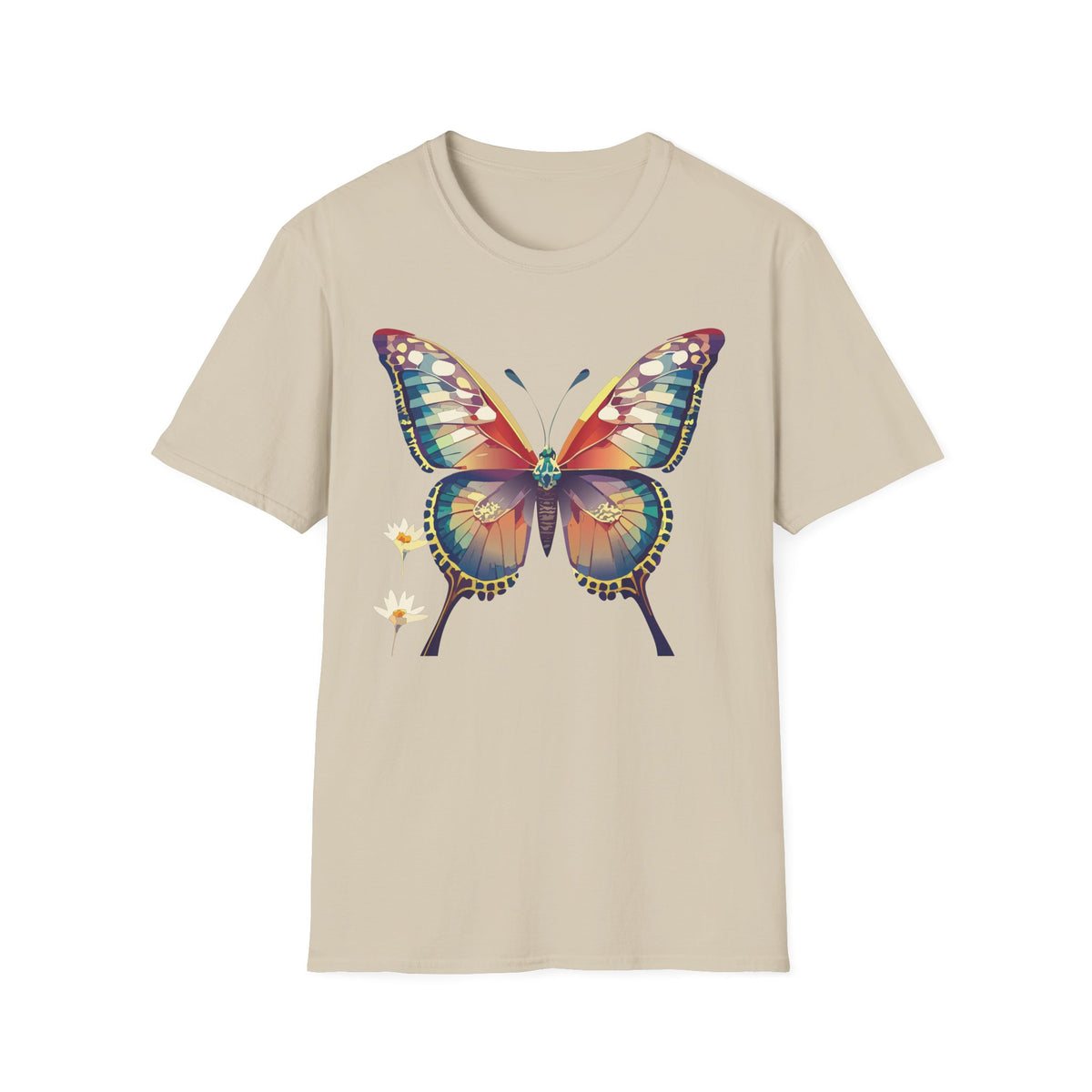 Butterfly Watercolor T-Shirt — Vibrant Multicolor Butterfly Tee for Spring Graphic Tee Unisex 100 Cotton Gildan T-Shirt