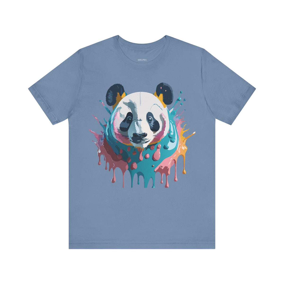 Panda Graphic Unisex Cotton Bella+Canvas Tee with Art Animal Design e140