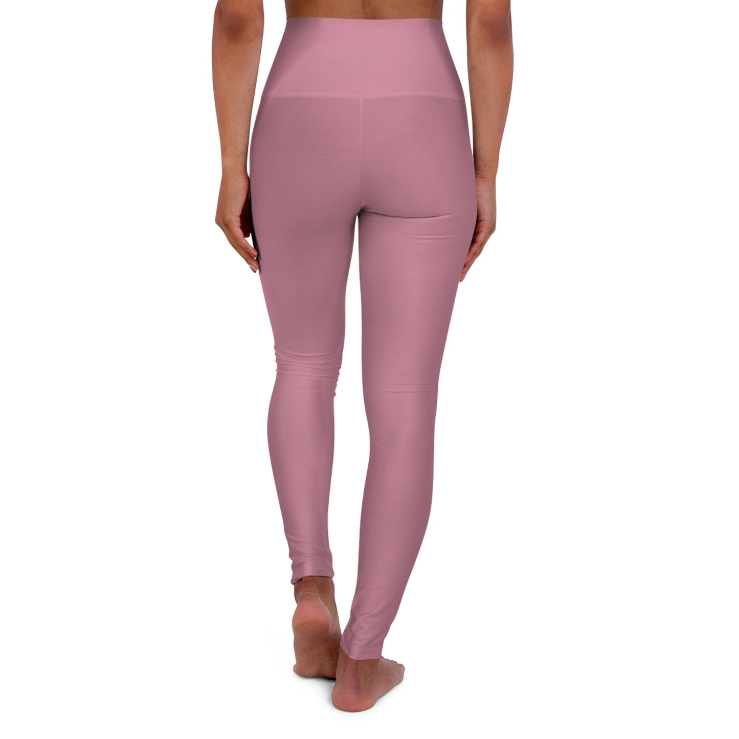 High-Waisted Old Rose Yoga Leggings Women's Seamless Poly-Span Stretchy Pink Activewear Pants