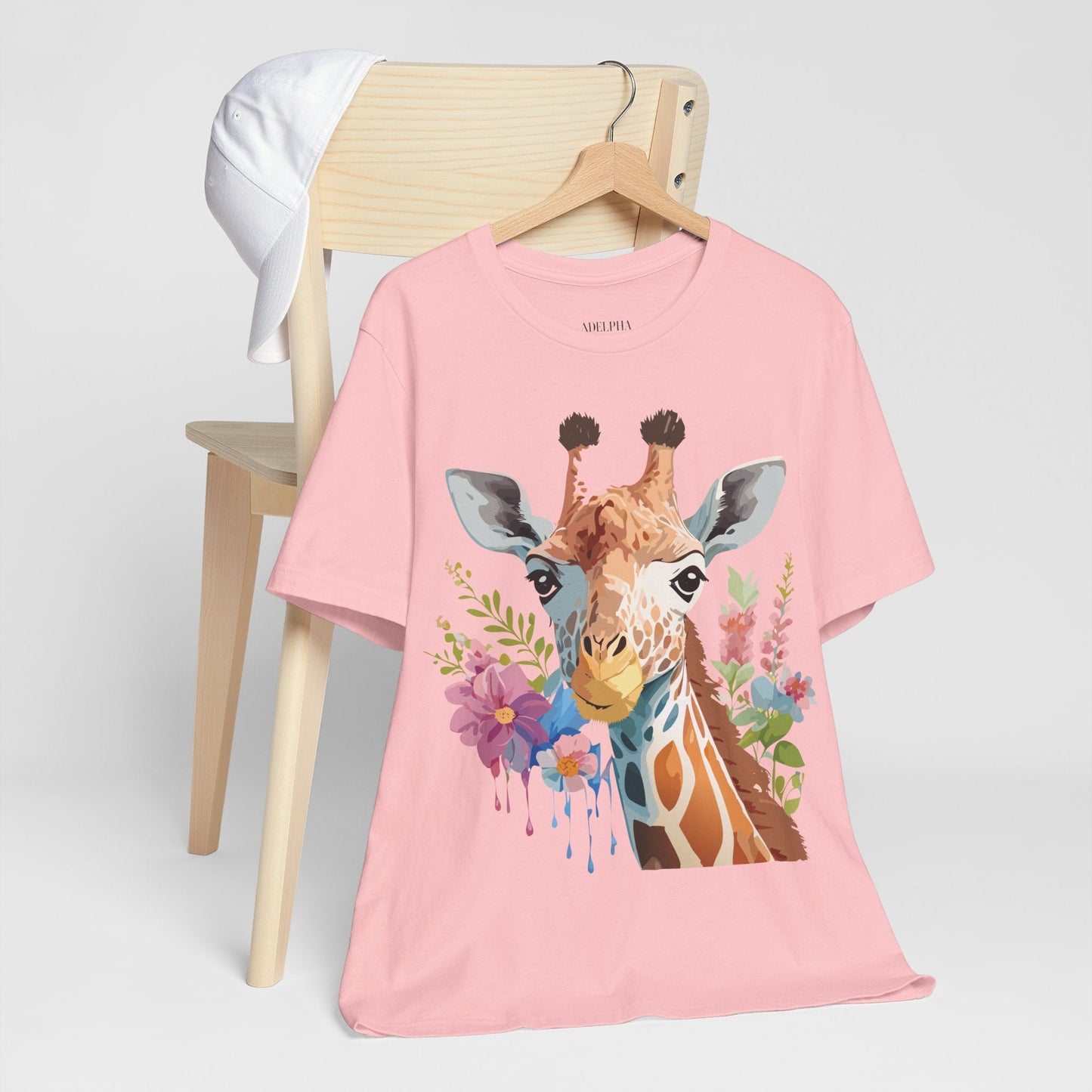 Giraffe Graphic Unisex 100 Cotton Vintage Animal Art T-Shirt 3