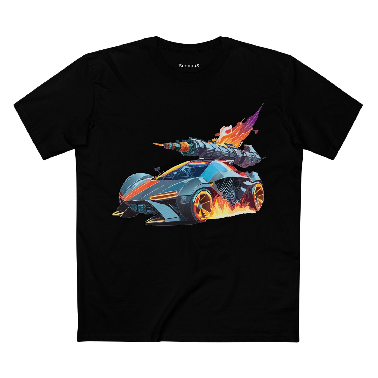 Car Graphic Unisex 100 Cotton Staple Tee 17