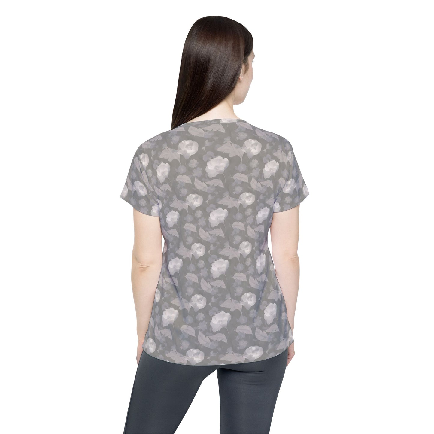 Women Poly T-Shirt with Floral Print