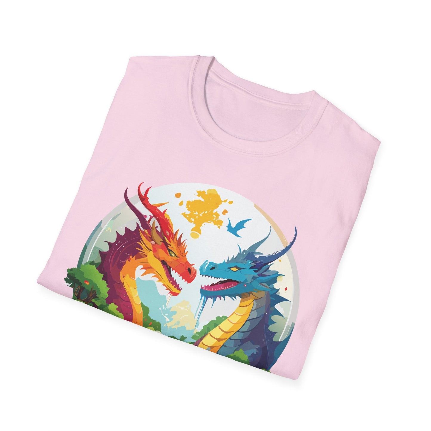 Dragon T Shirt Unisex Gildan Softstyle 64000 100 Percent Cotton Animal Print Tee Artwork