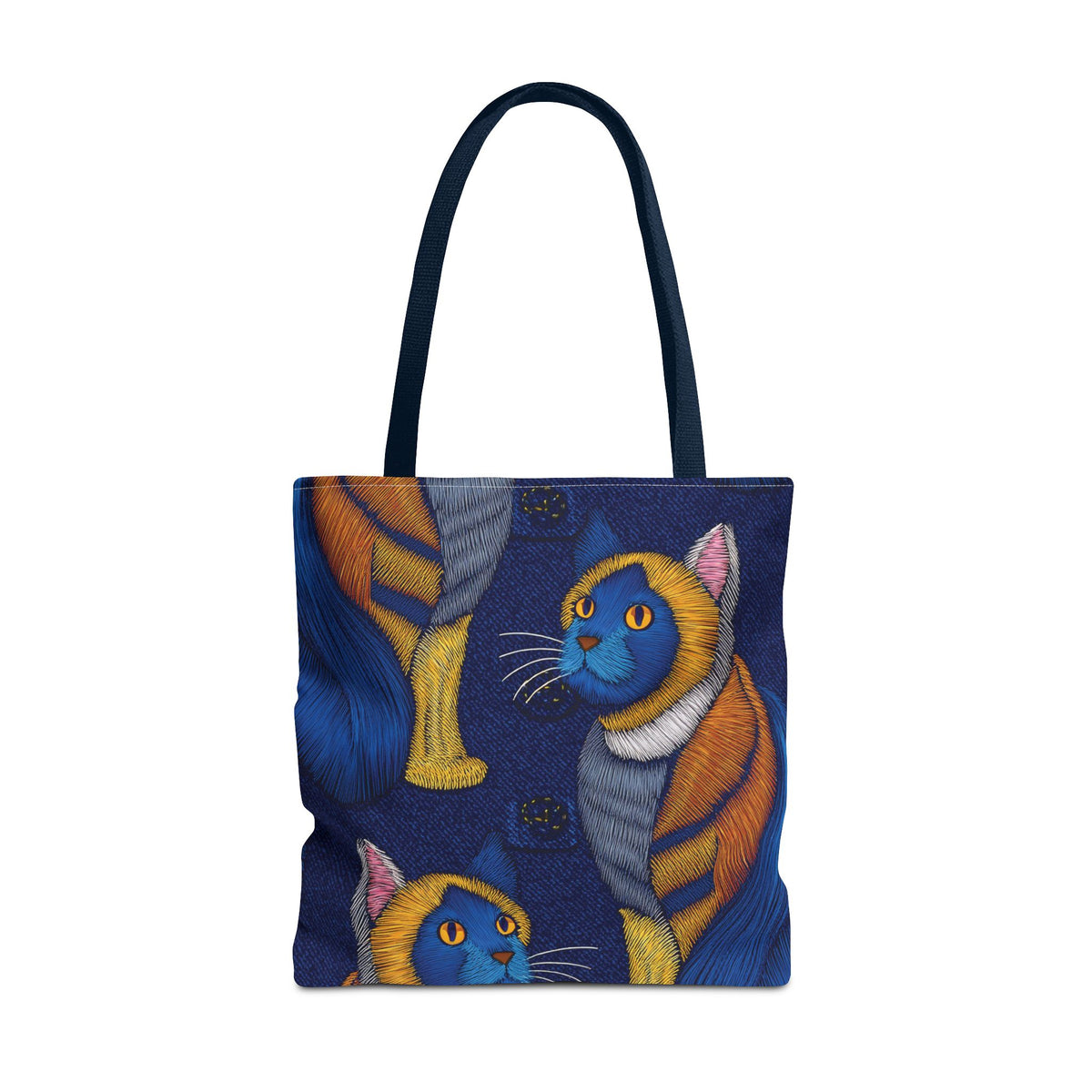Denim Fabric Imitation Print Unisex Canvas Bag Poly Spun 3 Sizes Tote Bag 190-4