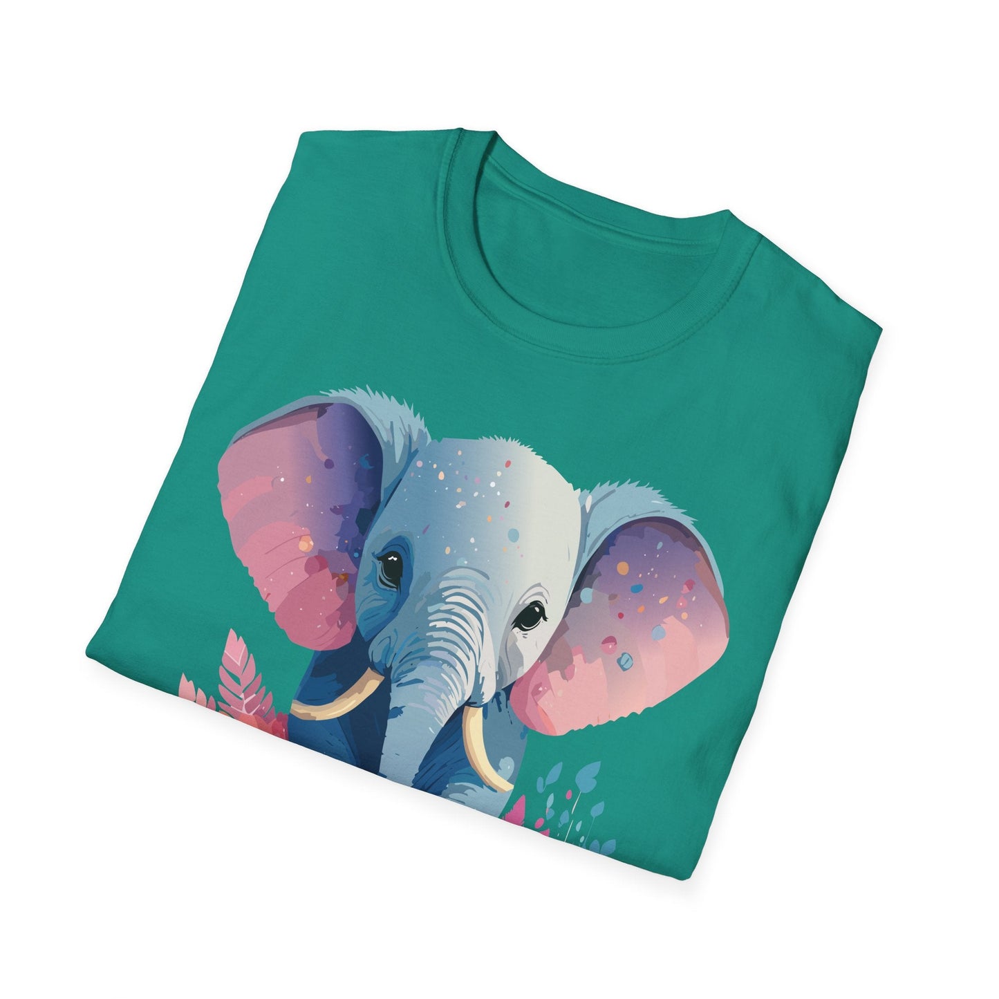 Elephant T Shirt For Adults Unisex Gildan Softstyle 64000 100 Percent Ring Spun Cotton Tee