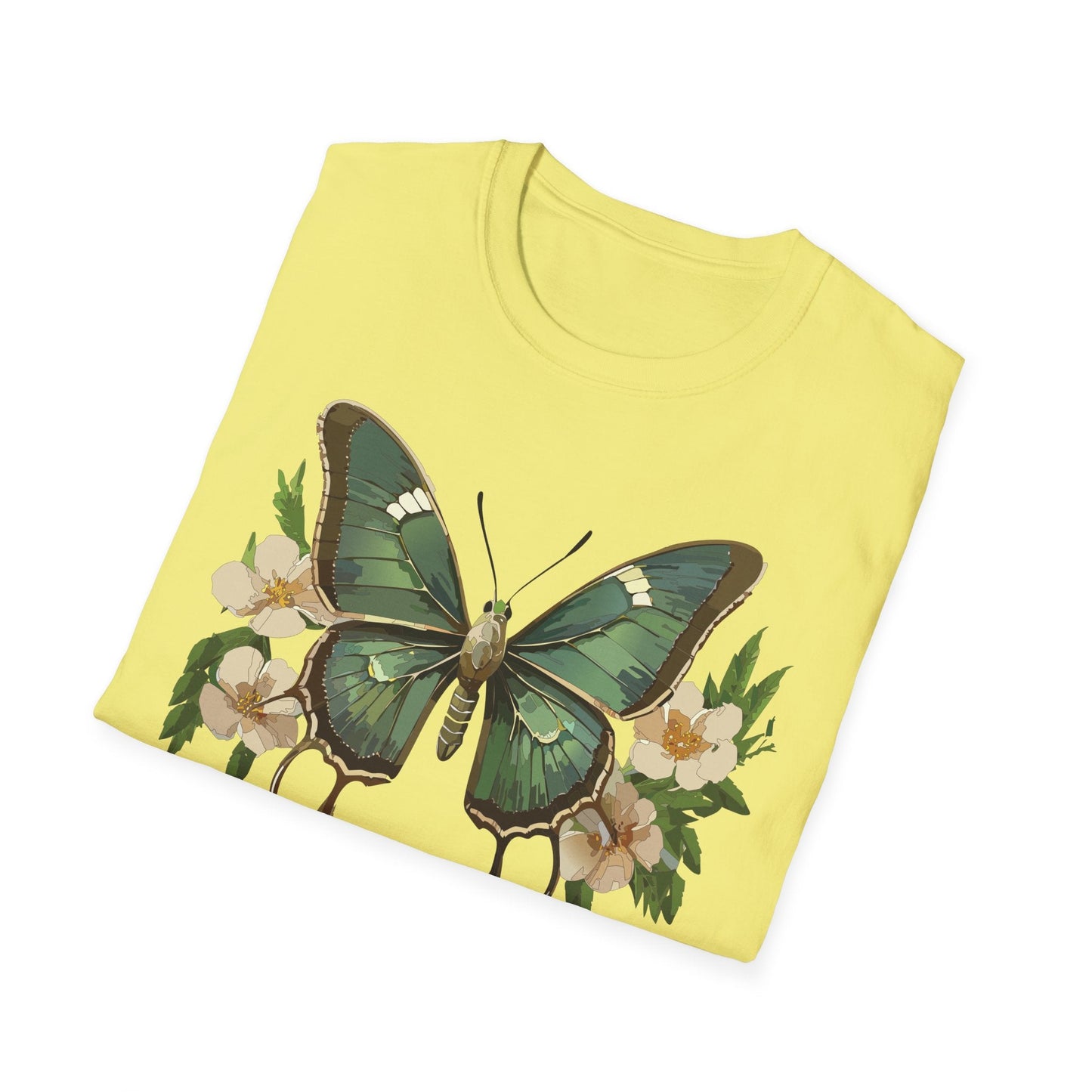 Butterfly Shirt Monarch Style Unisex T Shirt Gildan Softstyle 64000 100 Percent Ring Spun Cotton