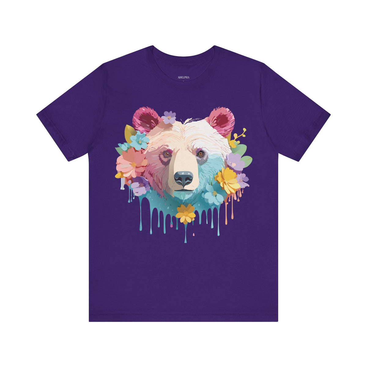 Bear Graphic Design Tee Bella+Canvas Unisex 100 Cotton Tee Shirt a116