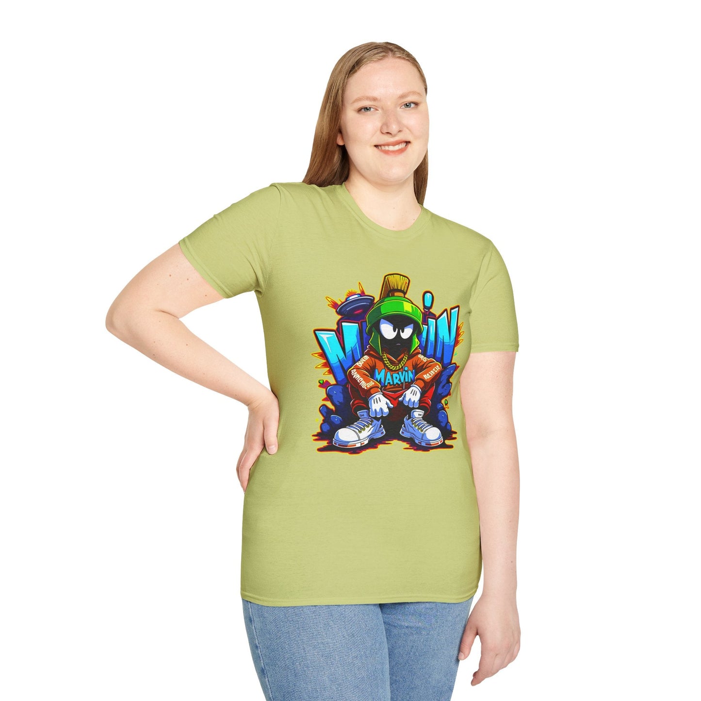 Unisex Cartoon T Shirt With Funny Animals Animation Graphic Gildan Softstyle 64000