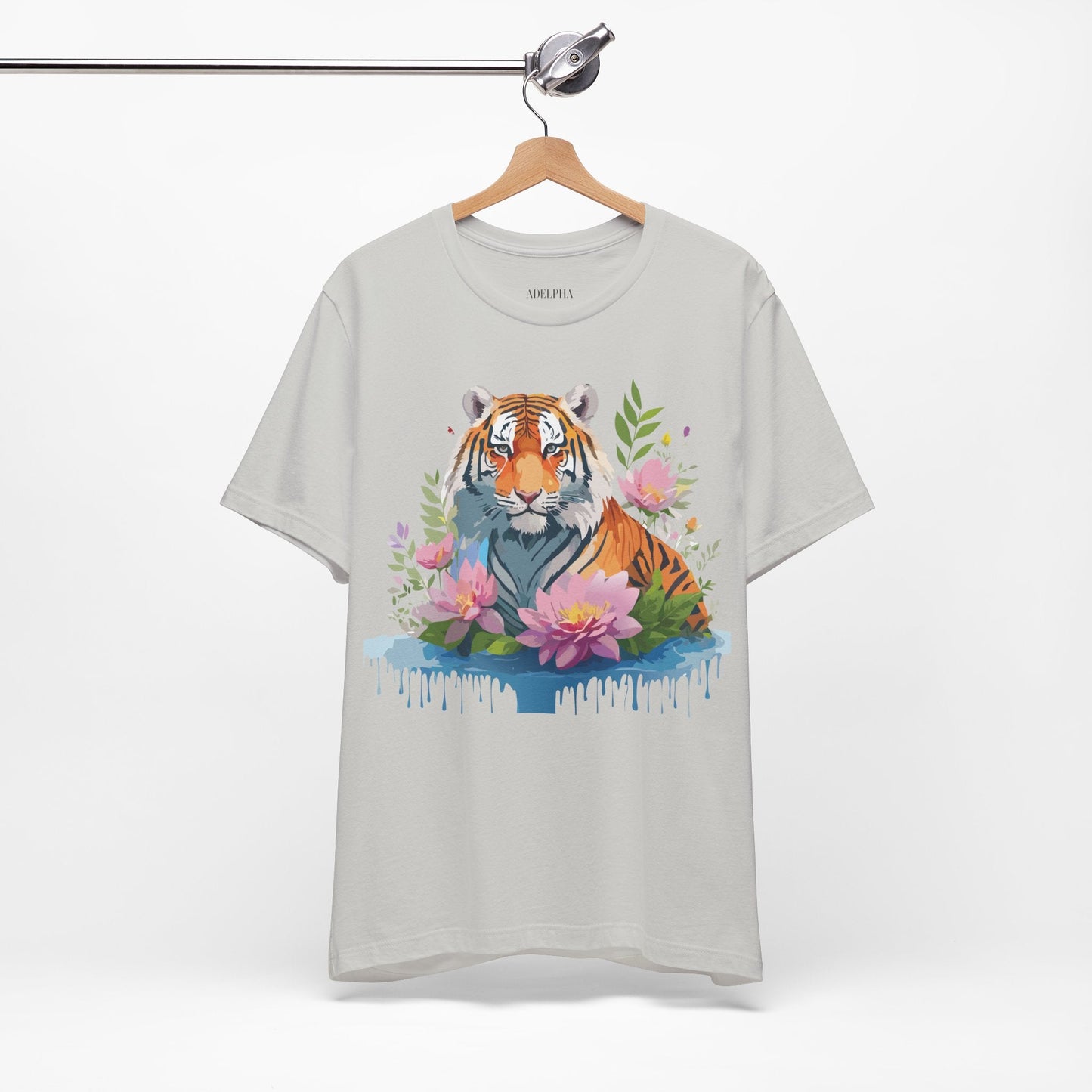 Tiger Graphic Tee Unisex Shirt By Adelpha Vintage Inspired Artwork Short Sleeve