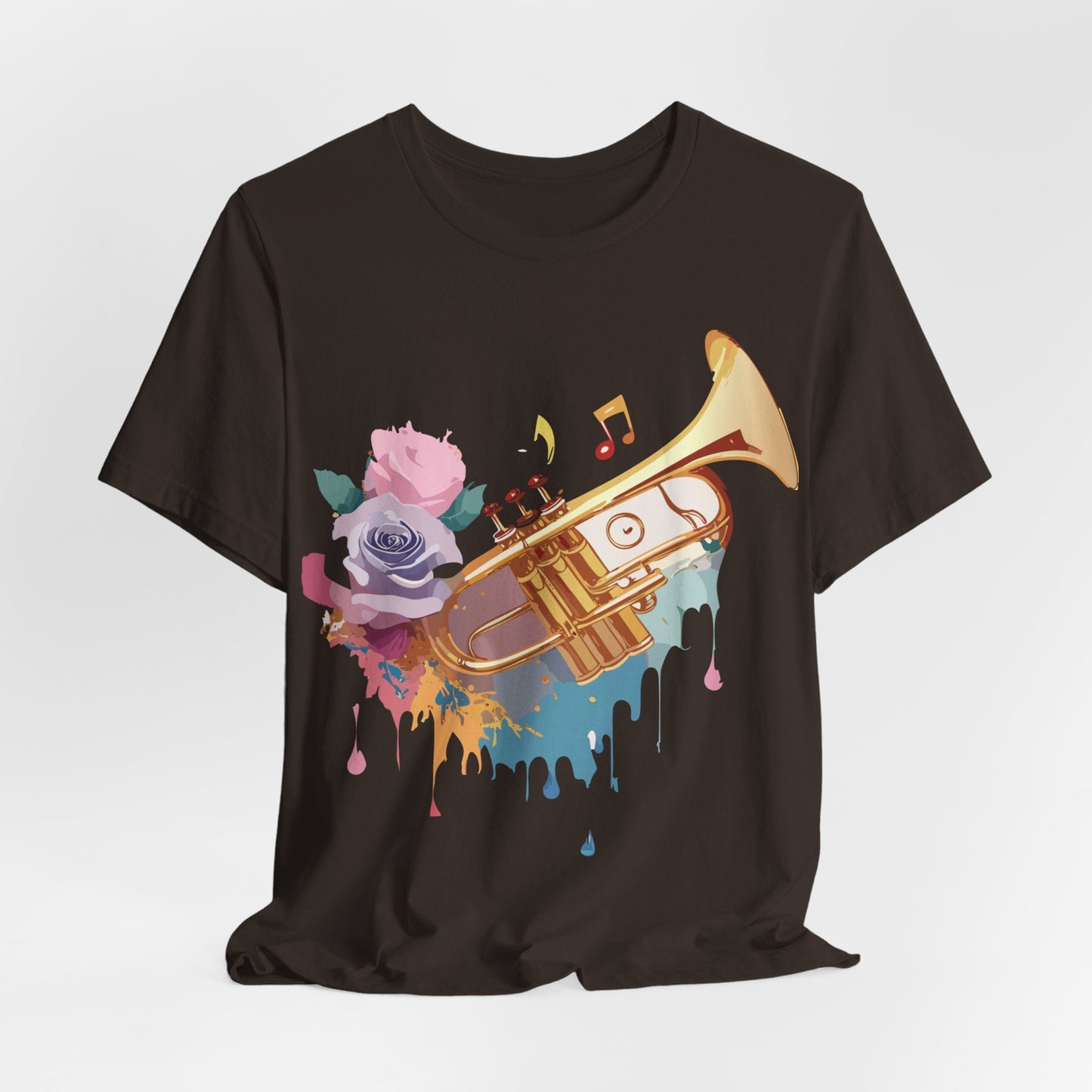 Music Graphic Unisex 100 Cotton Vintage Art with Musical Elements Tee 130
