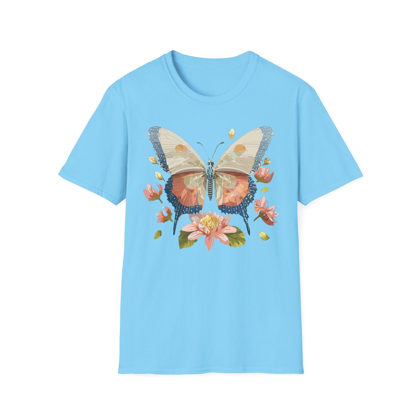Butterfly Shirt Unisex Softstyle T Shirt Gildan 64000 100 Cotton Monarch Butterfly Gift