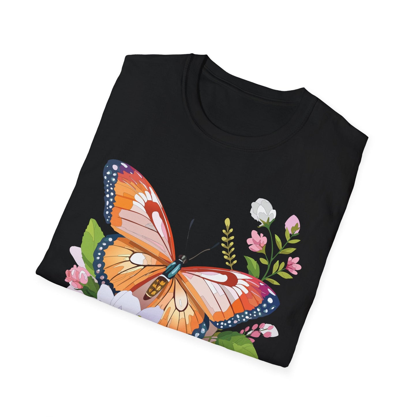 Butterfly Shirt Unisex T Shirt Gildan 64000 Softstyle 100 Percent Ring Spun Cotton
