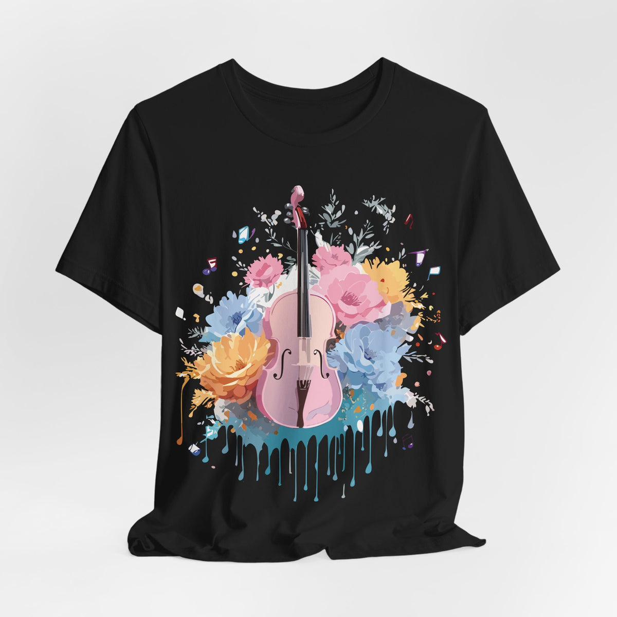 Music Graphic Unisex Cotton Bella+Canvas Tee with Art Design n180