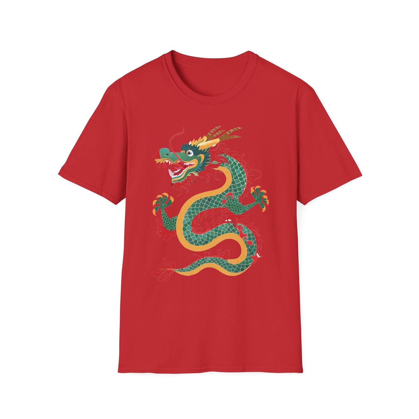Dragon Graphic Unisex Cotton Softstyle Art Design Tee With Animals 3