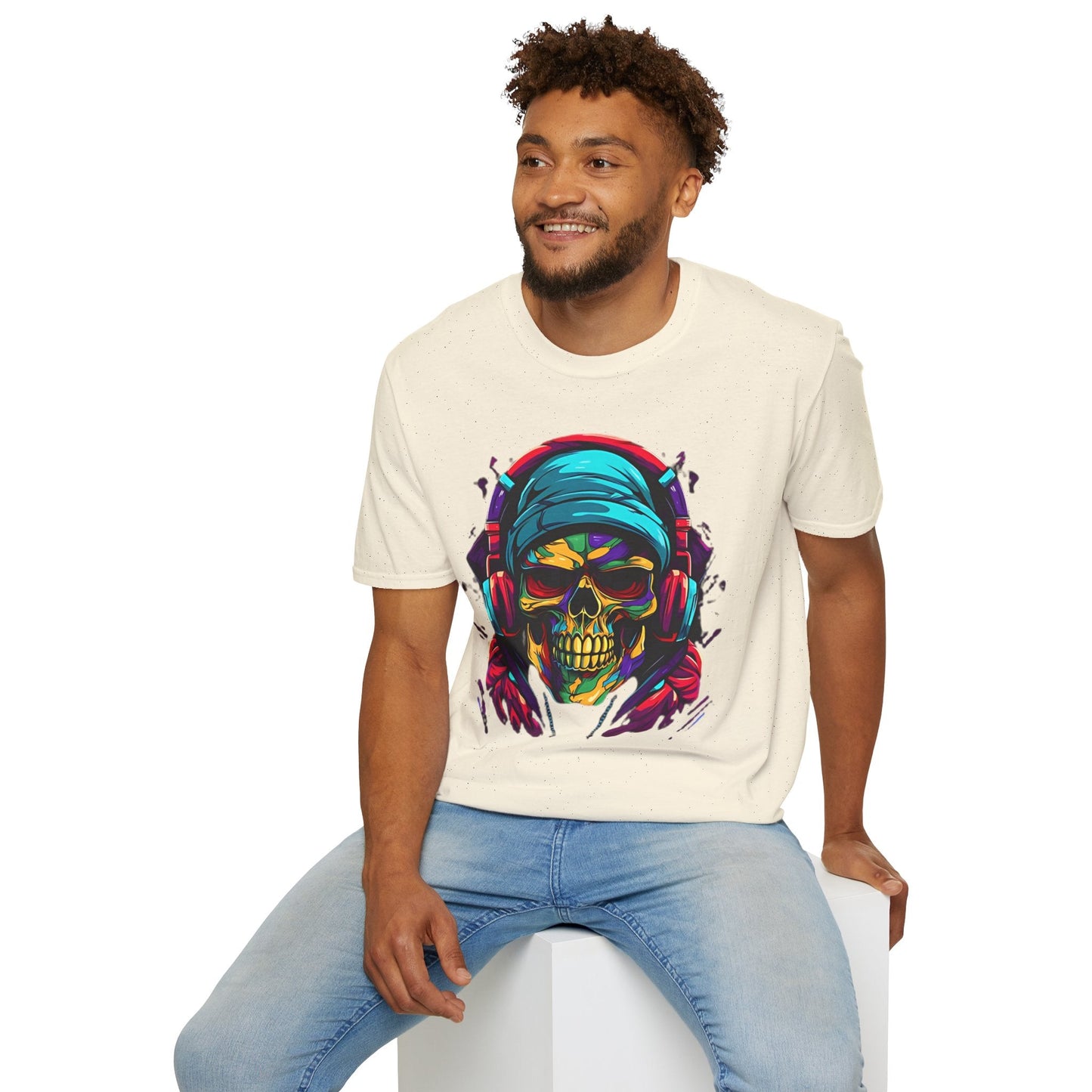 Skull T Shirt Unisex Skeleton Design Gildan Softstyle Cotton Tee for Men Women Durable