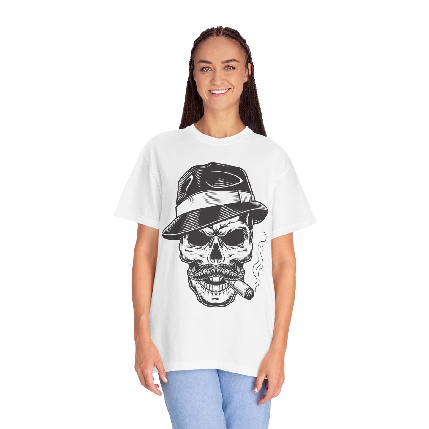 Unisex Cotton Tee Shirt with Skull