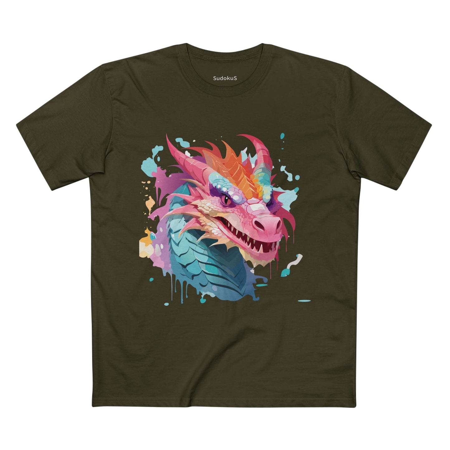 Dragon Graphic Unisex 100 Cotton Staple Tee 1