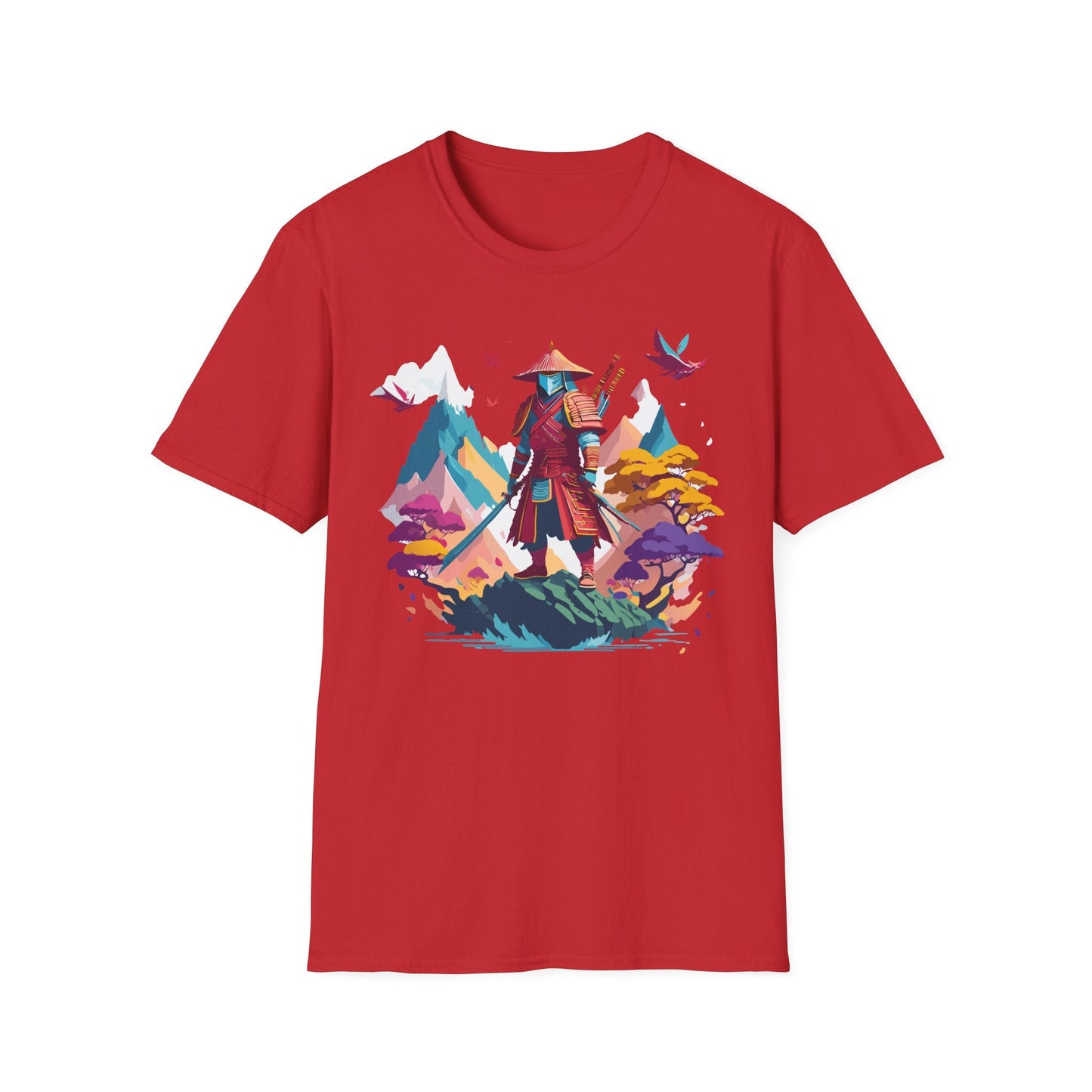 Samurai Shirt Unisex Samurai Tee Short Sleeve Gildan Softstyle 64000 100 Percent Ring Spun Cotton