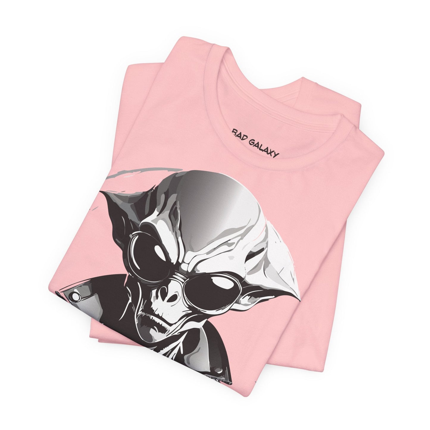 Tee Shirt With Alien From Bad Galaxy 100 Cotton Made In USA Eco Friendly Ink Graphic Edition