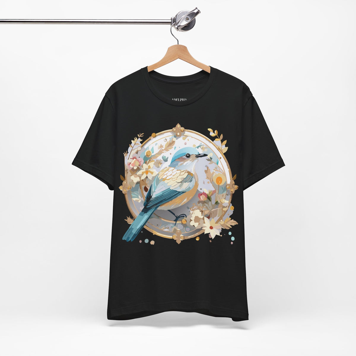 Medallion Graphic Unisex Cotton Bella+Canvas Tee with Floral Art Design m75