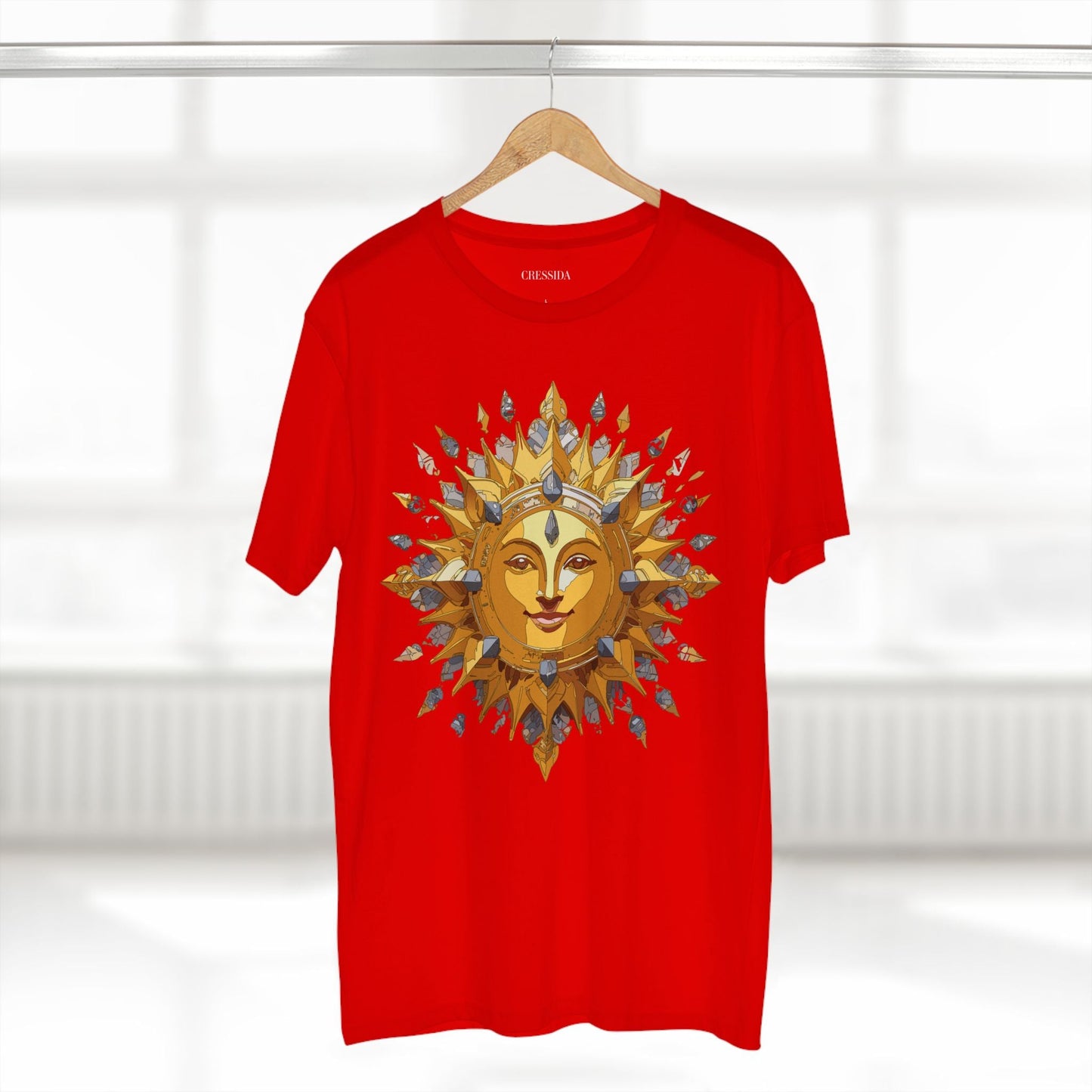 Gold Sun Graphic Unisex 100 Cotton T-Shirt with Golden Art Design 11