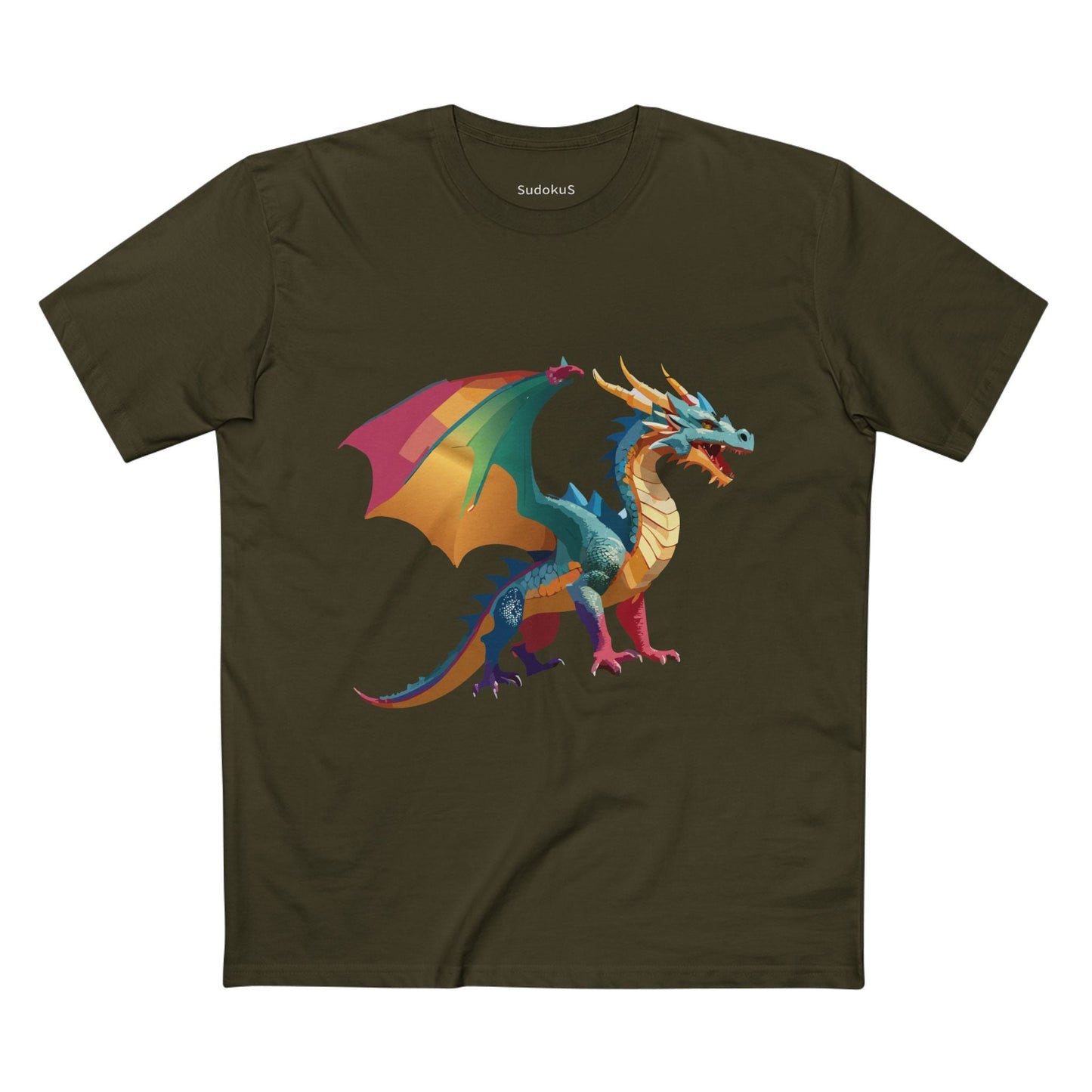 Dragon Graphic Unisex 100 Cotton Staple Tee 8
