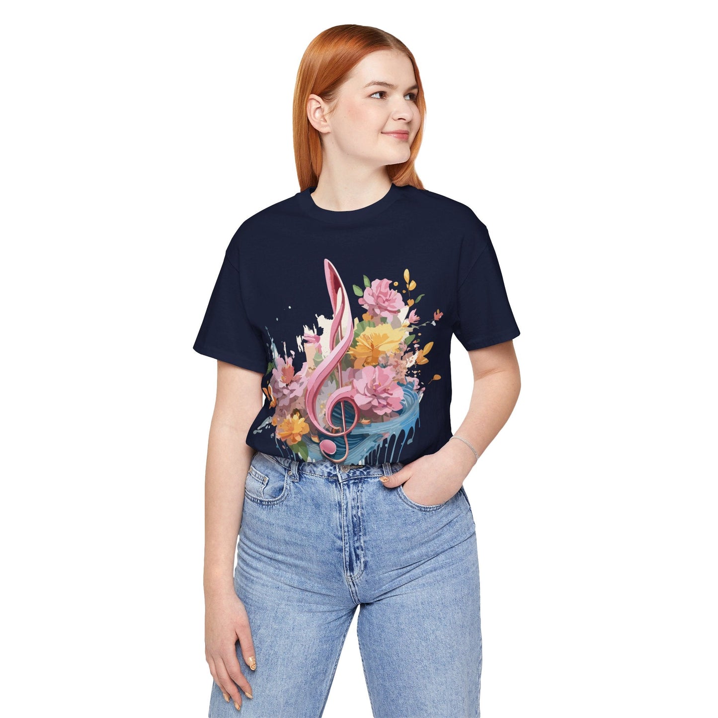 Music Graphic Unisex 100 Cotton Vintage Art with Musical Elements Tee 139