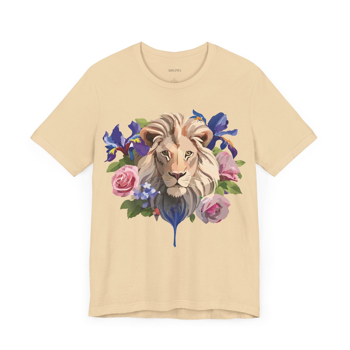Adelpha Lion Graphic T Shirt Unisex Short Sleeve Art Design Tee Vintage Inspired